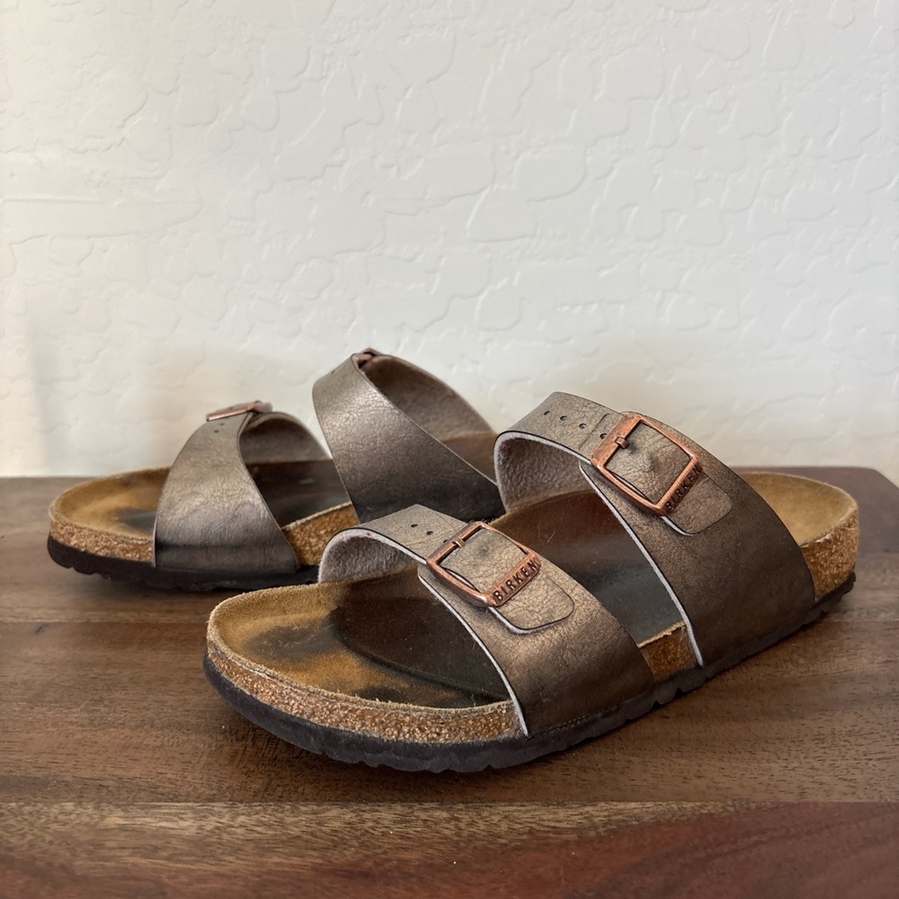 BIRKENSTOCK ARIZONA GRACEFUL TAUPE WOMEN'S DOUBLE-STRAPS 6.5